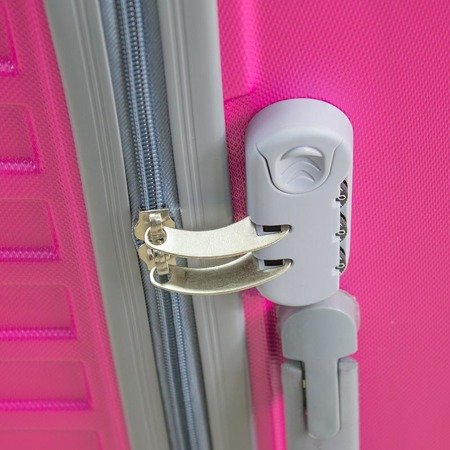 Komplet walizek podróżnych ABS komplet różowe 20/24/28 UC03003-01 + waga gratis UC03008-01