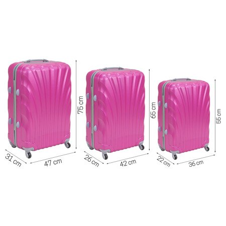 Komplet walizek podróżnych na kółkach 20/24/28 UC03004-11 + waga bagażowa gratis UC03008-01
