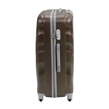 Komplet walizek podróżnych na kółkach wytrzymałe z rączką ABS 20/24/28 UC03004-04 brązowe