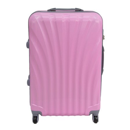 Komplet walizek podróżnych na kółkach wytrzymałe z rączką ABS 20/24/28 UC03004-10 różowe