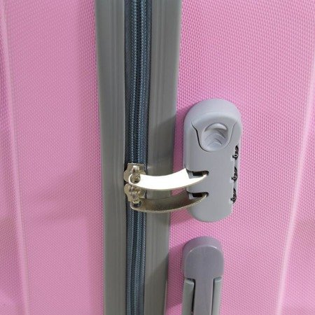 Komplet walizek podróżnych na kółkach wytrzymałe z rączką ABS 20/24/28 UC03004-10 różowe