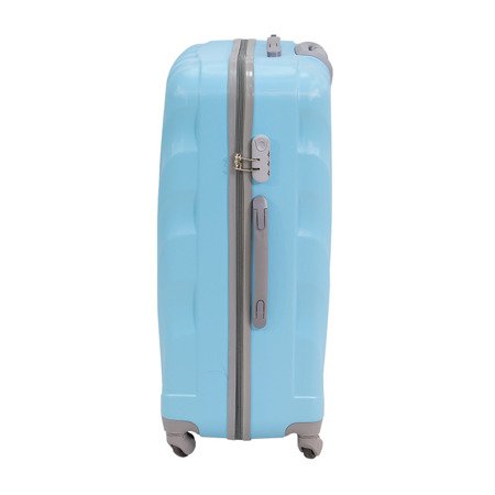 Komplet walizek podróżnych z wyciąganą rączką na kółkach ABS 20/24/28 UC03004-13 niebieskie