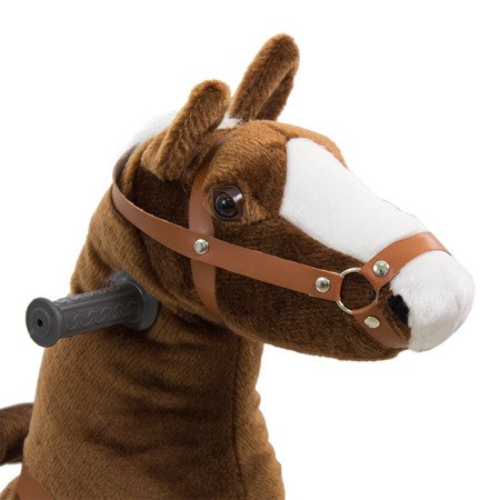 Koń mechaniczny zabawka dla dzieci na kółkach Pony Funny Cycle brązowy UC02002-02F