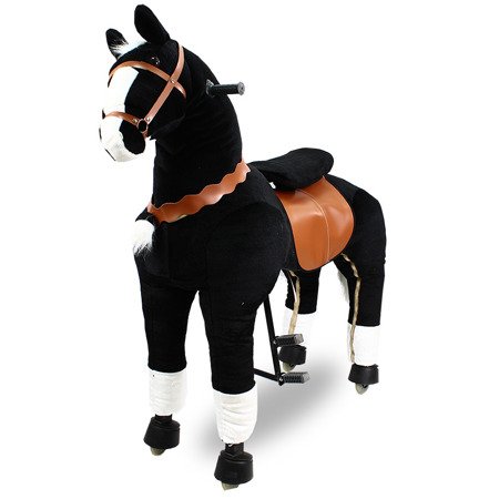 Koń mechaniczny zabawka dla dzieci na kółkach Pony Funny Cycle czarny UC02003-03E