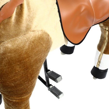 Koń mechaniczny zabawka dla dzieci na kółkach Pony Funny Cycle jasny brązowy UC02003-03B