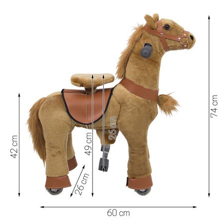 Koń na kółkach mechaniczny Pony Funny Cycle (66x31x72cm) UC02001-02