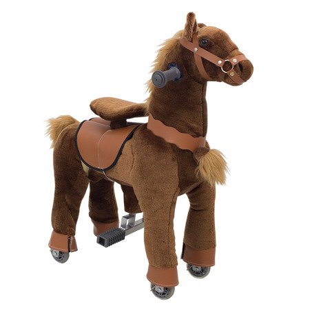 Koń na kółkach mechaniczny Pony Funny Cycle ciemny brąz (66x31x72cm) UC02001-01