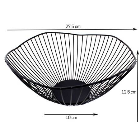 Koszyk, misa na owoce H23633 w kolorze czarnym