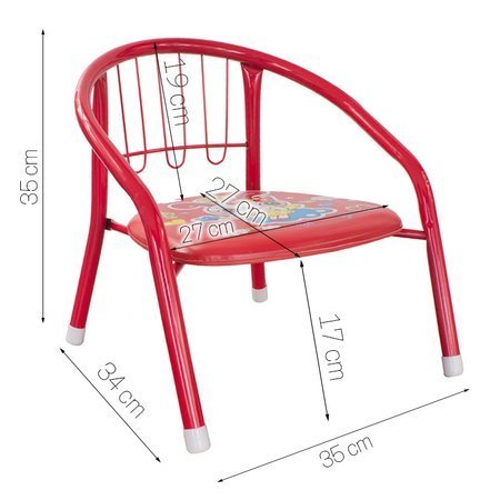 Krzesełko dla dziecka kolorowe krzesło dziecięce dźwiękowe czerwone UC82303R-4