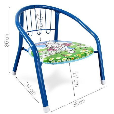 Krzesełko dla dziecka kolorowe krzesło dziecięce dźwiękowe niebieskie UC82303B-1