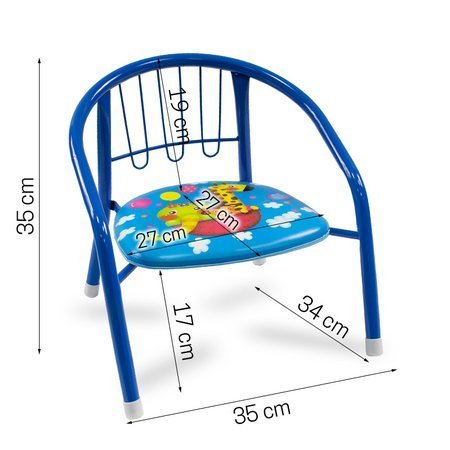 Krzesełko dla dziecka kolorowe krzesło dziecięce dźwiękowe niebieskie UC82303B-3