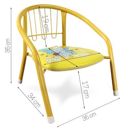 Krzesełko dla dziecka kolorowe krzesło dziecięce dźwiękowe żółte UC82303Y-1