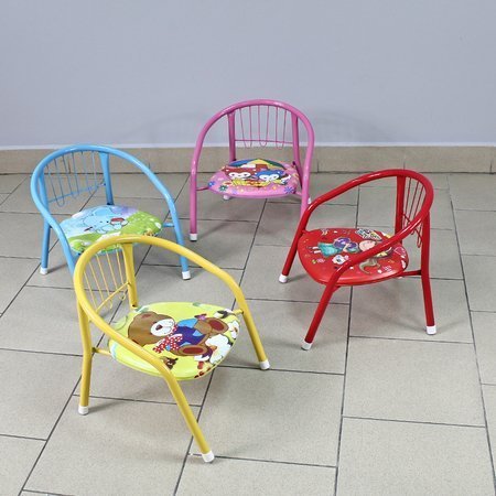 Krzesełko dla dziecka kolorowe krzesło dziecięce dźwiękowe żółte UC82303Y-1