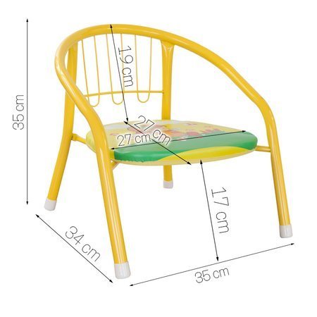 Krzesełko dla dziecka kolorowe krzesło dziecięce dźwiękowe żółte UC82303Y-5