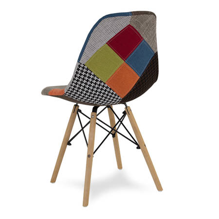 Krzesło Enzo patchwork na drewnianych nogach 222 WF YA-14