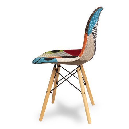Krzesło Enzo patchwork na drewnianych nogach 222 WF YA-14-K