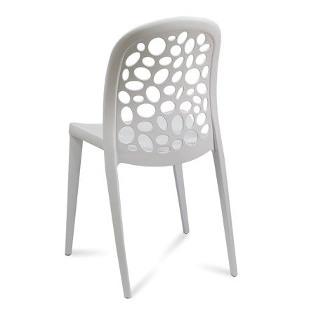 Krzesło ażurowe do ogrodu na taras ogrodowe do kuchni jadalni stylowe 809 białe