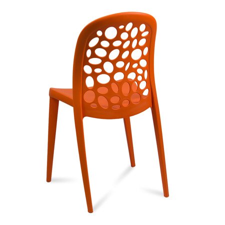 Krzesło ażurowe do ogrodu na taras ogrodowe do kuchni jadalni stylowe 809 pomarańczowe