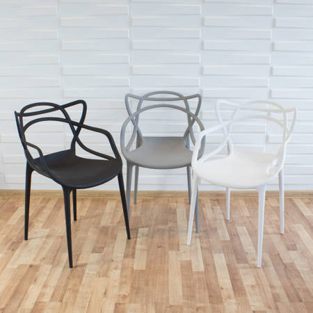 Krzesło ażurowe nowoczesne do ogrodu stylowe na balkon taras masters białe 547 DF