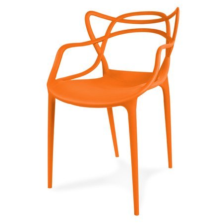 Krzesło ażurowe nowoczesne do ogrodu stylowe na balkon taras masters pomarańczowe 547 DF/BB