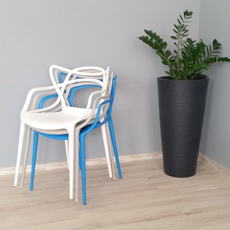 Krzesło ażurowe nowoczesne do ogrodu stylowe na balkon taras masters szare 547 DF/BB