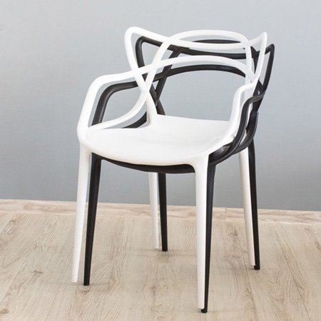 Krzesło ażurowe nowoczesne do ogrodu stylowe na balkon taras masters szare 547 DF/BB