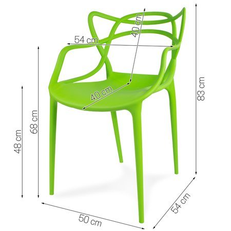 Krzesło ażurowe nowoczesne do ogrodu stylowe na balkon taras masters zielone 547 DF/BB