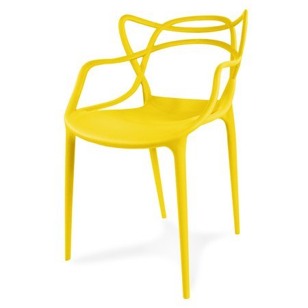 Krzesło ażurowe nowoczesne do ogrodu stylowe na balkon taras masters zółte 547 DF/BB