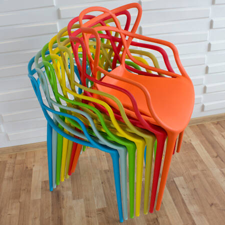 Krzesło ażurowe nowoczesne do ogrodu stylowe na balkon taras masters żółte XD-10-TG