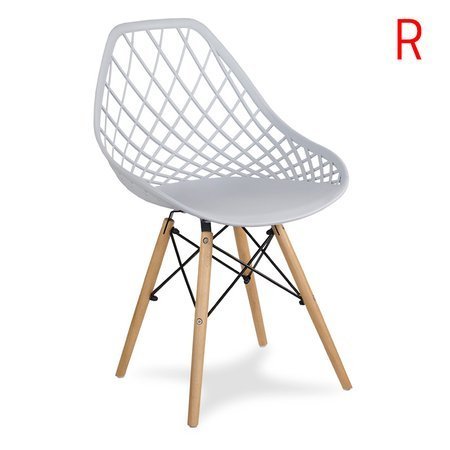 Krzesło ażurowe skandynawskie nowoczesne na drewnianych bukowych nogach stylowe szare YE-05