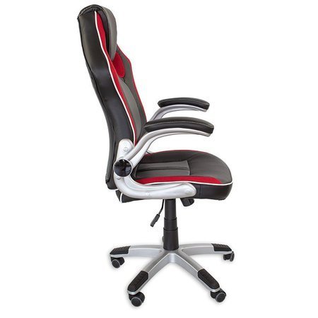 Krzesło biurowe fotel gamingowy ekoskóra do biurka L203B-R-G Czarno/Czerwono/Szare