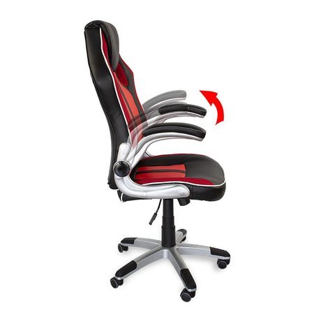 Krzesło biurowe fotel gamingowy ekoskóra do biurka L203B-R czarno-czerwone
