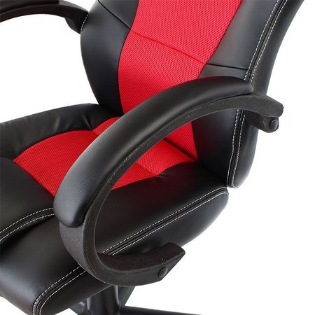 Krzesło biurowe fotel gamingowy ekoskóra do biurka L302B-R czarno-czerwone