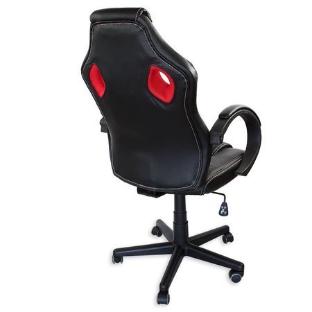 Krzesło biurowe fotel gamingowy ekoskóra do biurka L302B-R czarno-czerwone