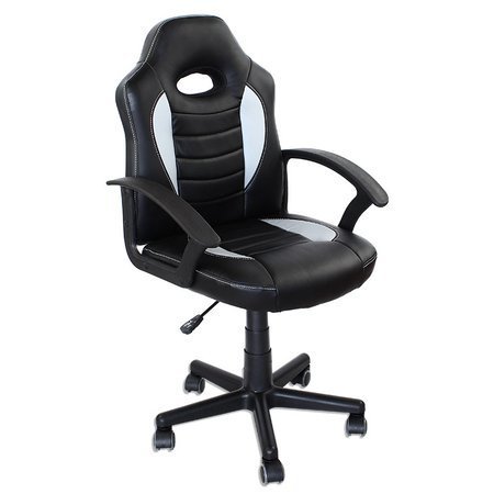 Krzesło biurowe fotel gamingowy ekoskóra do biurka L805B-G czarno-szare