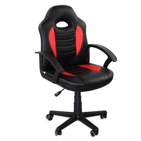 Krzesło biurowe fotel gamingowy ekoskóra do biurka L805B-R czarno-czerwone
