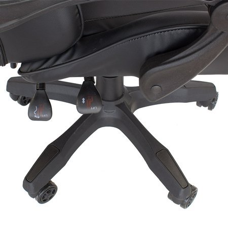 Krzesło biurowe fotel gamingowy ekoskóra do biurka L810B-B czarno-czarne
