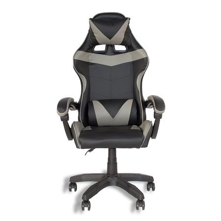 Krzesło biurowe fotel gamingowy ekoskóra do biurka L810B-G czarno-szare