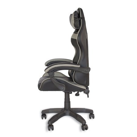 Krzesło biurowe fotel gamingowy ekoskóra do biurka L810B-G czarno-szare