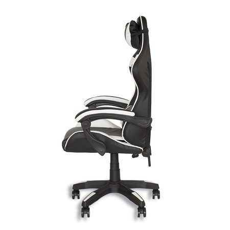 Krzesło biurowe fotel gamingowy ekoskóra do biurka L810B-W czarno-białe