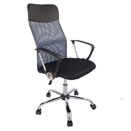 Krzesło biurowe fotel gamingowy ekoskóra obrotowy do biurka L406B-G czarno-szare
