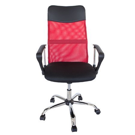 Krzesło biurowe fotel gamingowy ekoskóra obrotowy do biurka L406B-R czarno-czerwone
