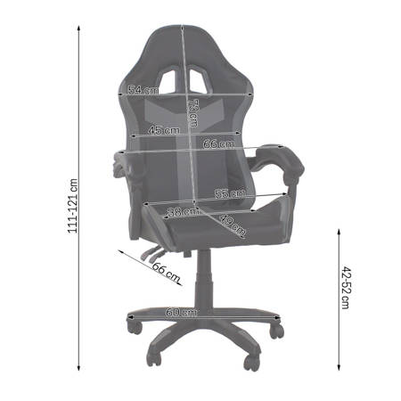 Krzesło biurowe, fotel gamingowy kubełkowy ekoskóra L103 Czarno/Białe