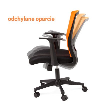 Krzesło biurowe tkanina membranowa, fotel biurowy dla dziecka z oparciem L501-16 czarne