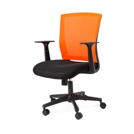 Krzesło biurowe tkanina membranowa, fotel biurowy dla dziecka z oparciem L504-16 pomarańczowe