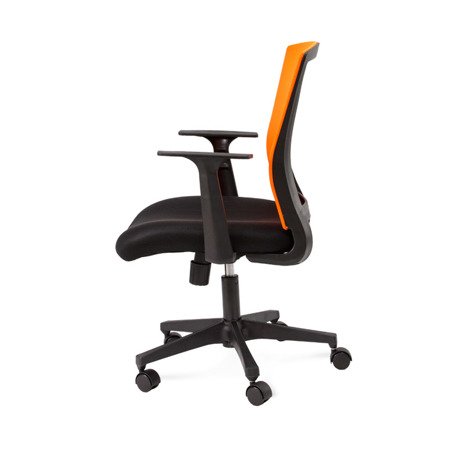 Krzesło biurowe tkanina membranowa, fotel biurowy dla dziecka z oparciem L504-16 pomarańczowe