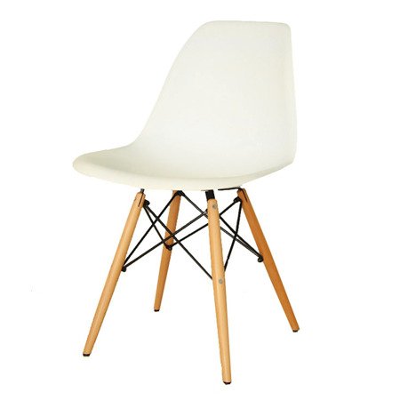 Krzesło buk na drewnianych bukowych nogach nowoczesne stylowe do kuchni ecru 212 TA/AB