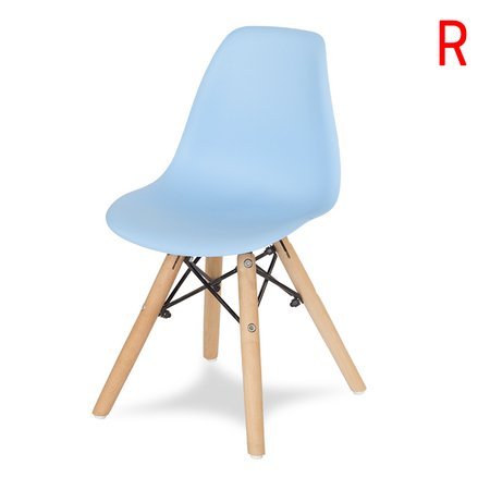 Krzesło dla dzieci dziecięce na drewnianych bukowych nogach krzesełko do biurka niebieskie KIDS 212 AB roz