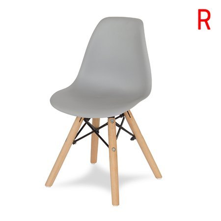 Krzesło dla dzieci dziecięce na drewnianych bukowych nogach krzesełko do biurka szare KIDS 212 AB roz
