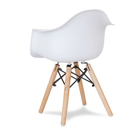Krzesło dla dzieci krzesełko dziecięce na drewnianych bukowych nogach białe 211 WF